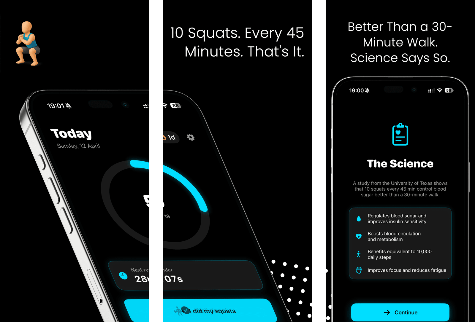 Squats Every 45 Minutes screenshot