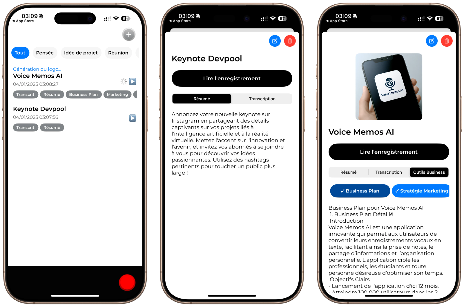 Voice Memos AI screenshot